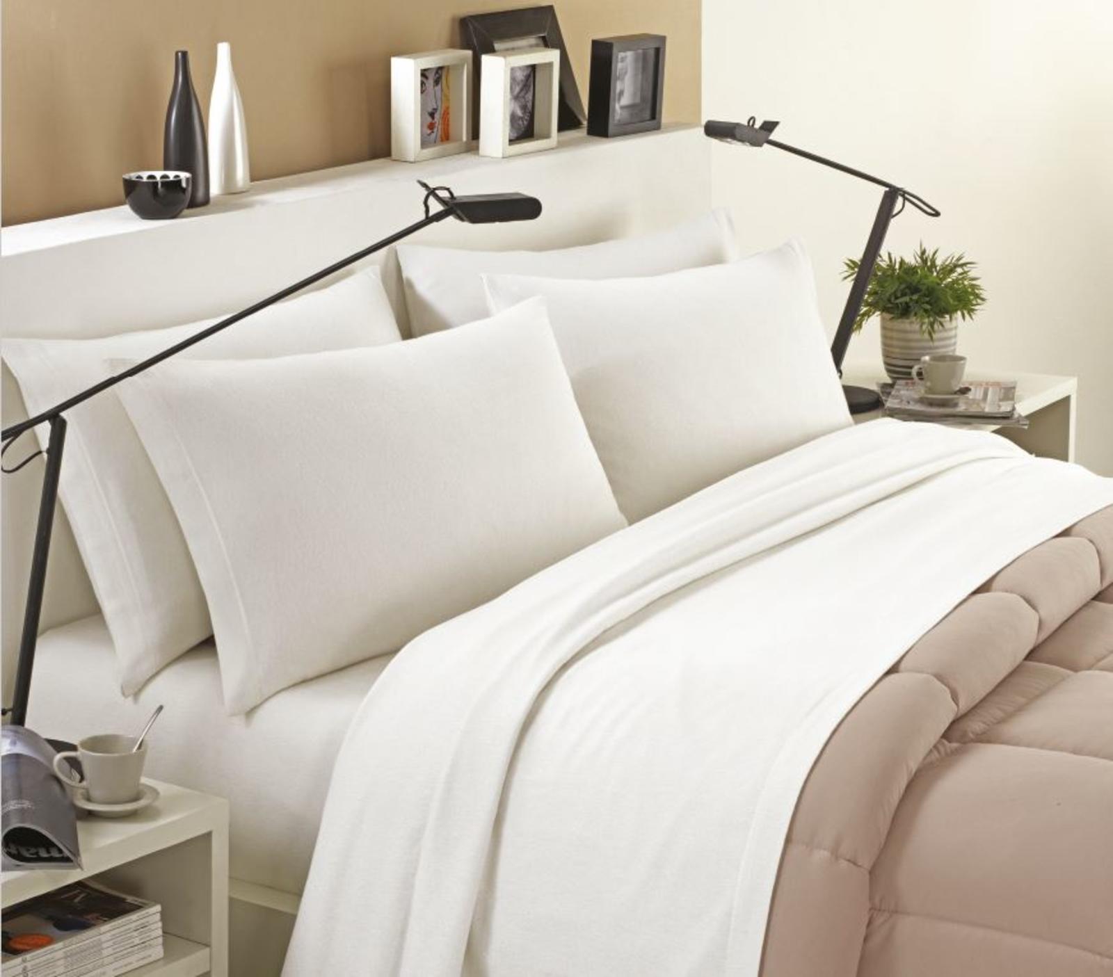 Caleffi 79417 Federe Flanella In Cotone 100%, Tinta Unita Azzurro, Coppia Per Letto Standard