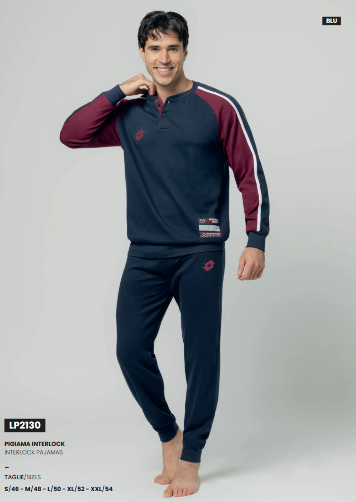 PIGIAMA UOMO M/L LP2130 Tellini S.r.l. Ingrosso Abbigliamento