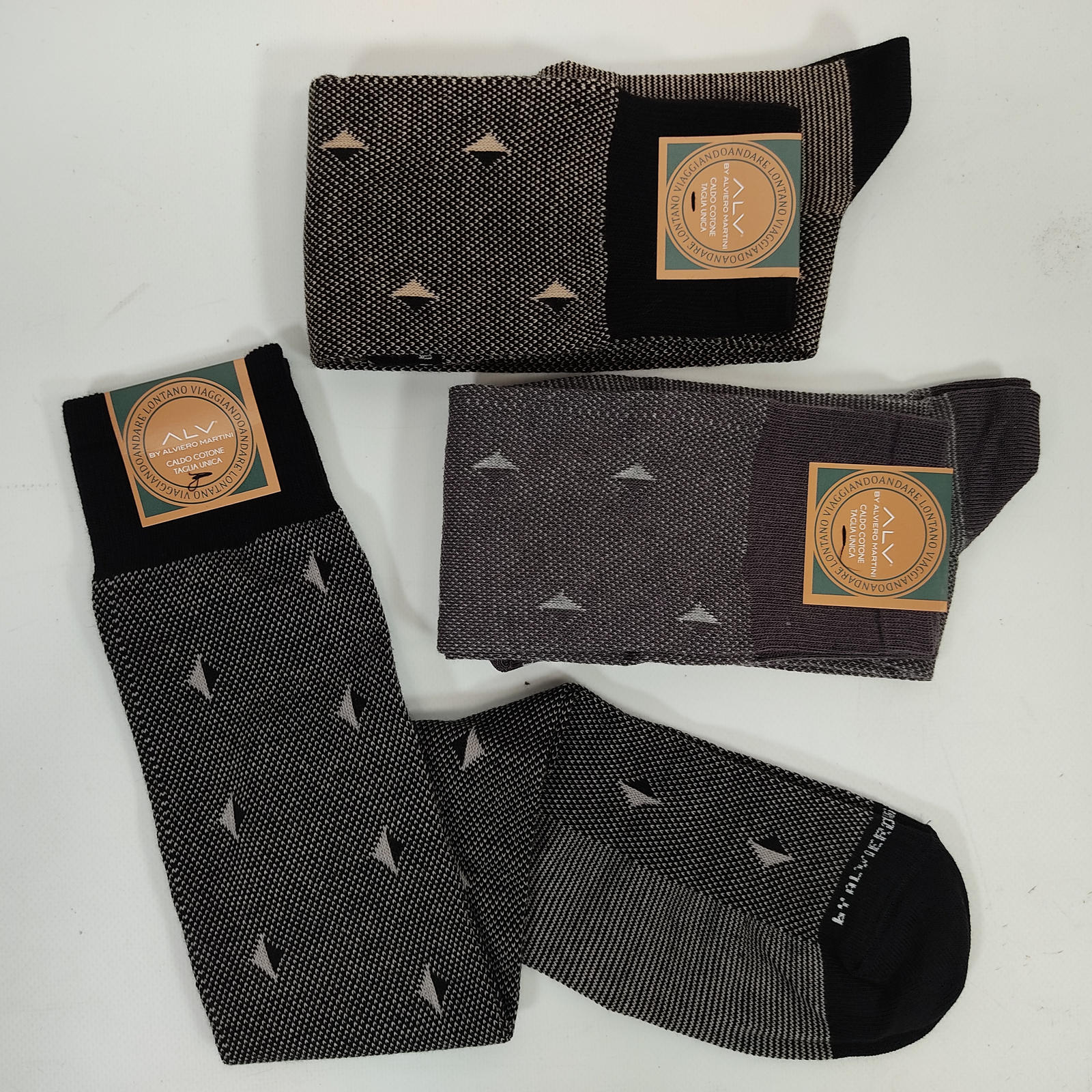 TRIS LANGE MANNSOCKEN ALV001L Tellini S.R.L. Großhandelskleidung