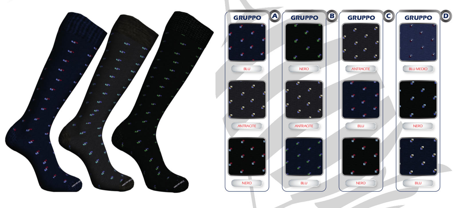 Dublo Original Calzini Corti Uomo Modello Canaletto Con Treccine – Blu E Assortito, Prodotto In Italia Da Egidio, Taglia 46/47, Confezione Da 6 Paia - 4
