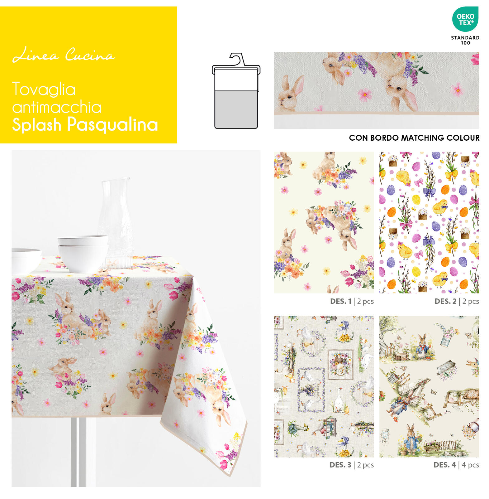 TOVAGLIA ANTIMACCHIA 12P SPLASH PASQUALINA 140X230 Tellini S.R.L. Χονδρική ενδυμασία