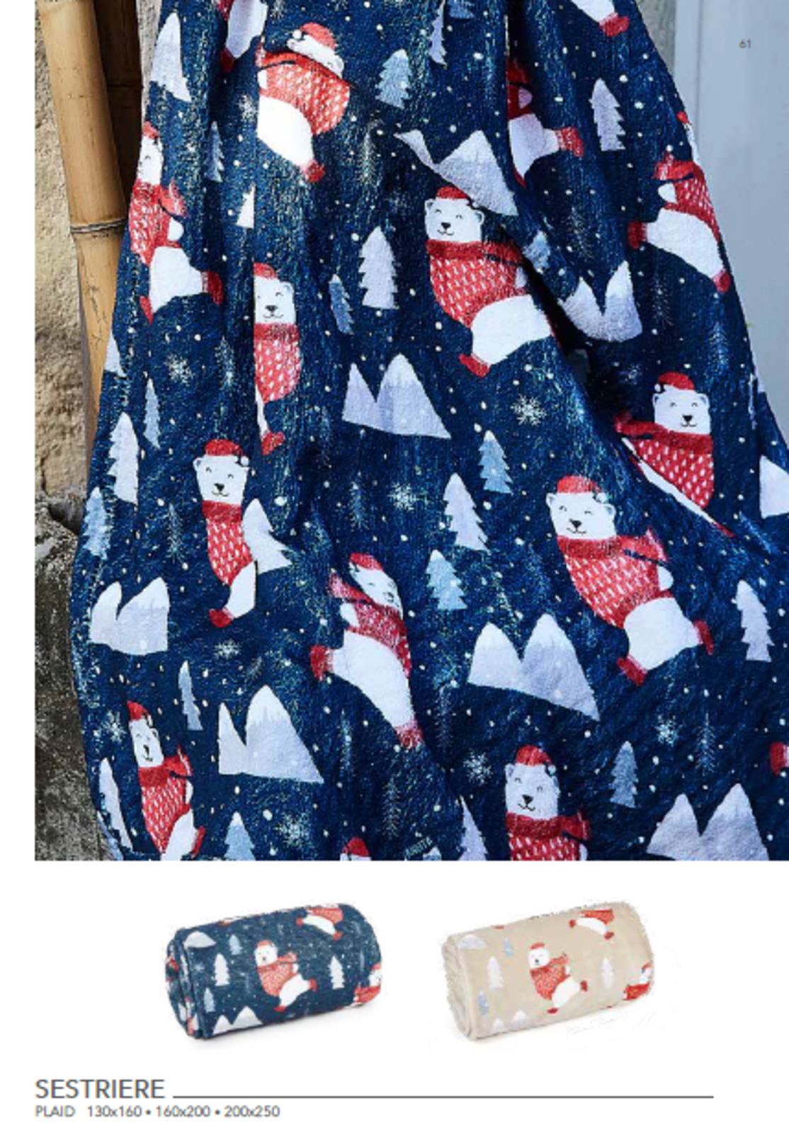 COPERTA SESTRIERE 160X200 Tellini S.r.l. Ingrosso Abbigliamento