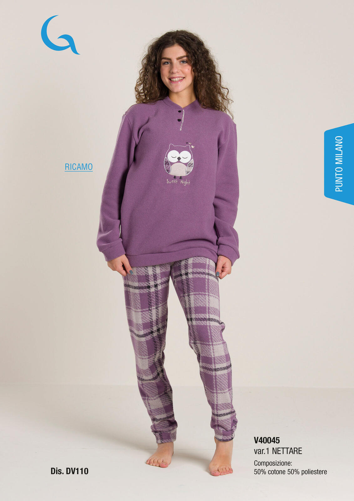 ThePyjamaFactory Pigiama Lungo Per Ragazze (9-16 Anni) – Sleep Squad: Top Blu E Pantaloni Grigi