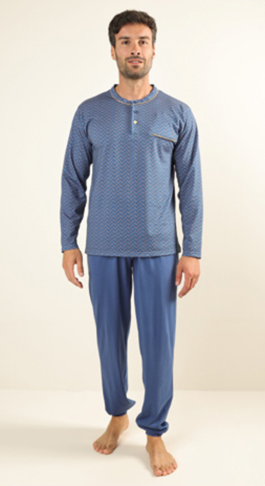 PIGIAMA UOMO M/L Z60001 Tellini S.r.l. Ingrosso Abbigliamento