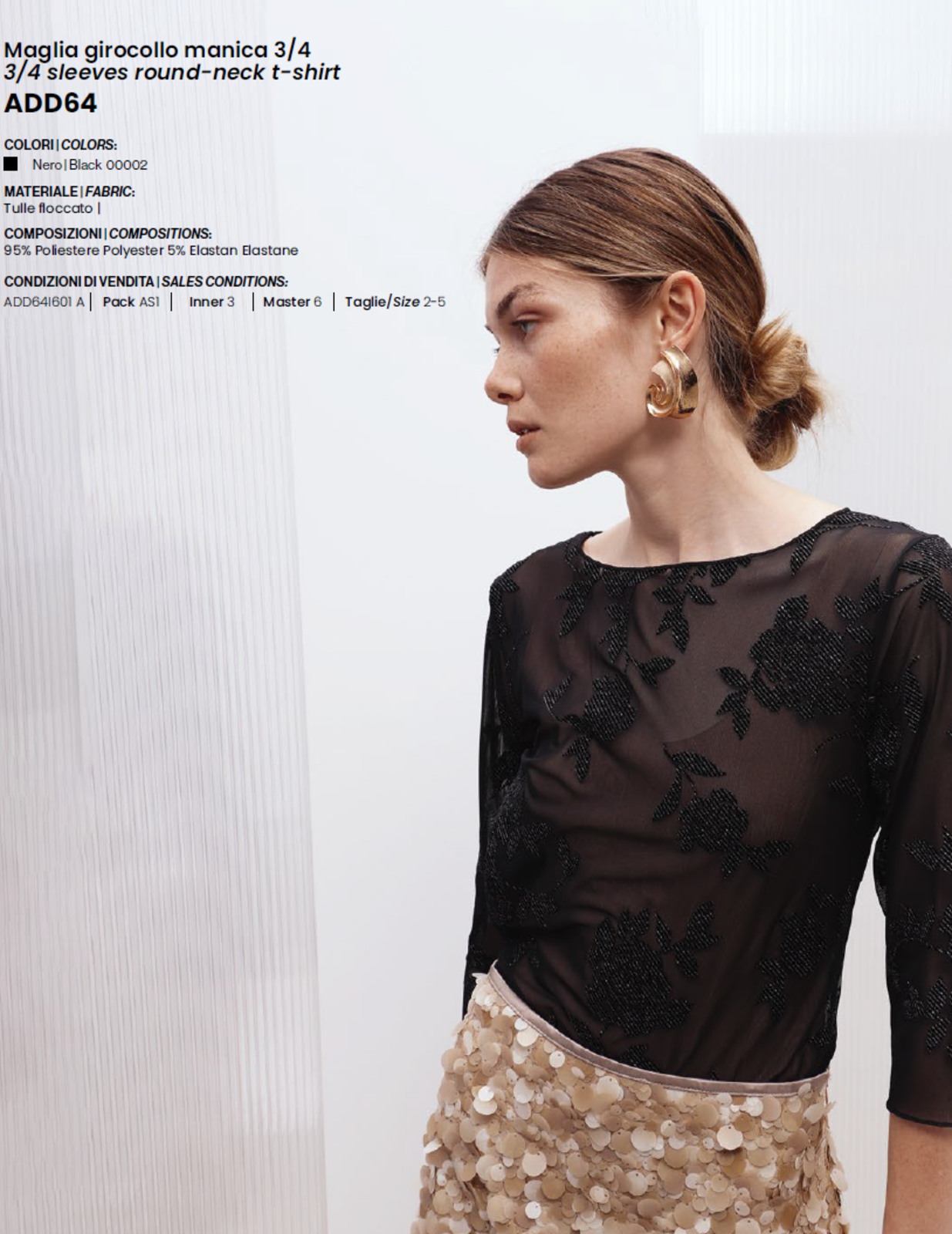 MAGLIA DONNA 3/4M ADD64 Tellini S.R.L. Großhandelskleidung