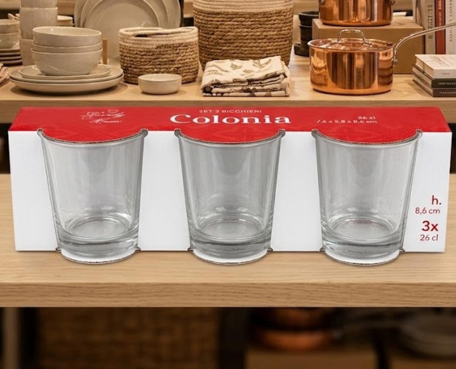 SET 3 BICCHIERI COLONIA Tellini S.R.L. Großhandelskleidung