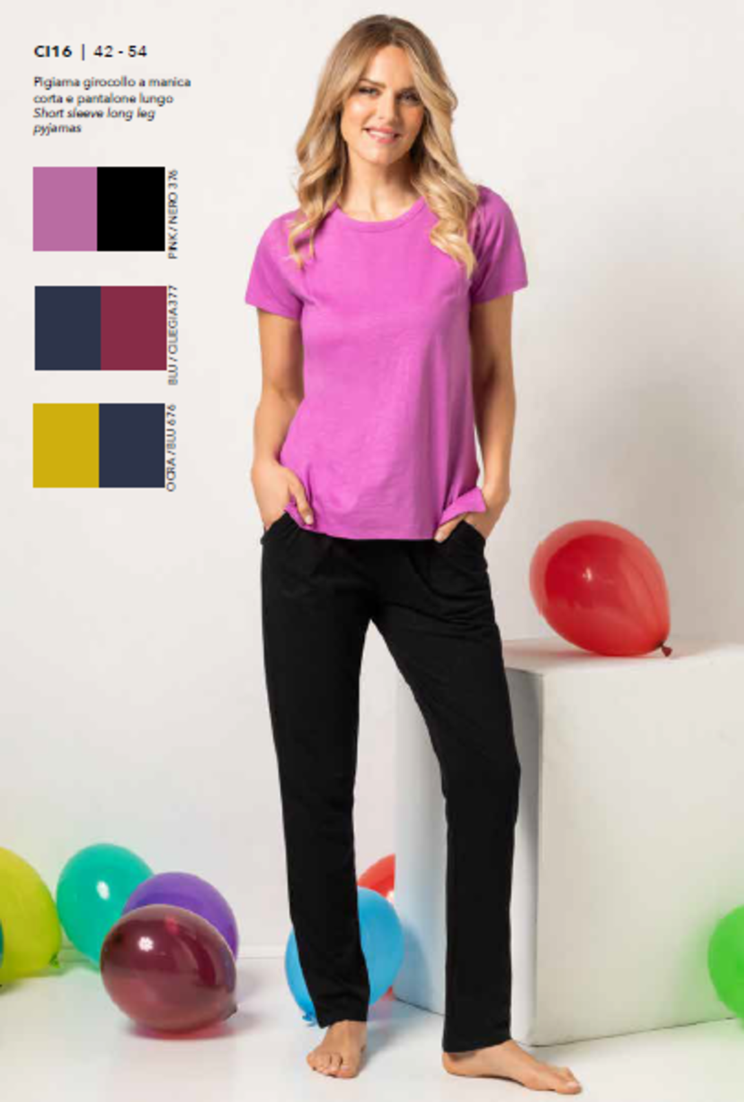 PIGIAMA DONNA M/M CI16 Tellini S.r.l. Ingrosso Abbigliamento