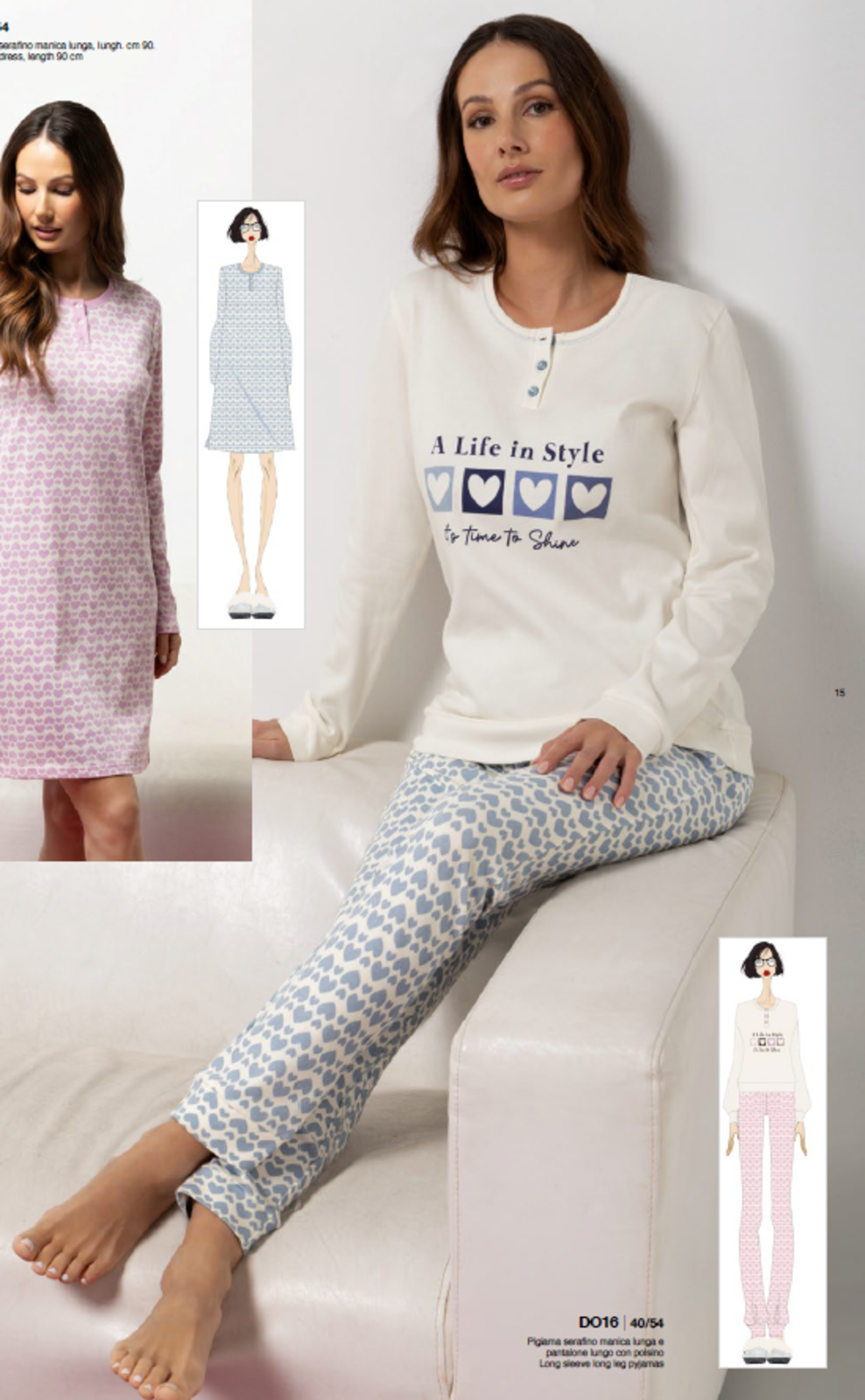 PIGIAMA SERAFINO DONNA M/L DO16 Tellini S.R.L. Χονδρική ενδυμασία