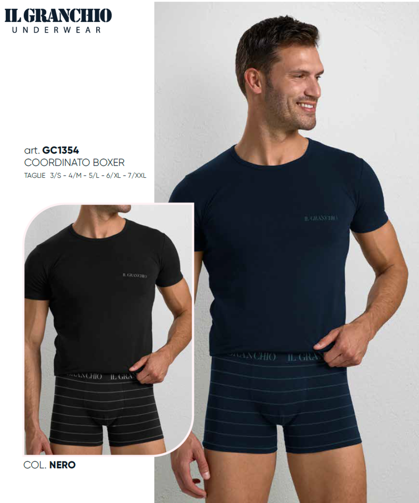 COMPLETO INTIMO UOMO GC1354 Tellini S.r.l. Ingrosso Abbigliamento