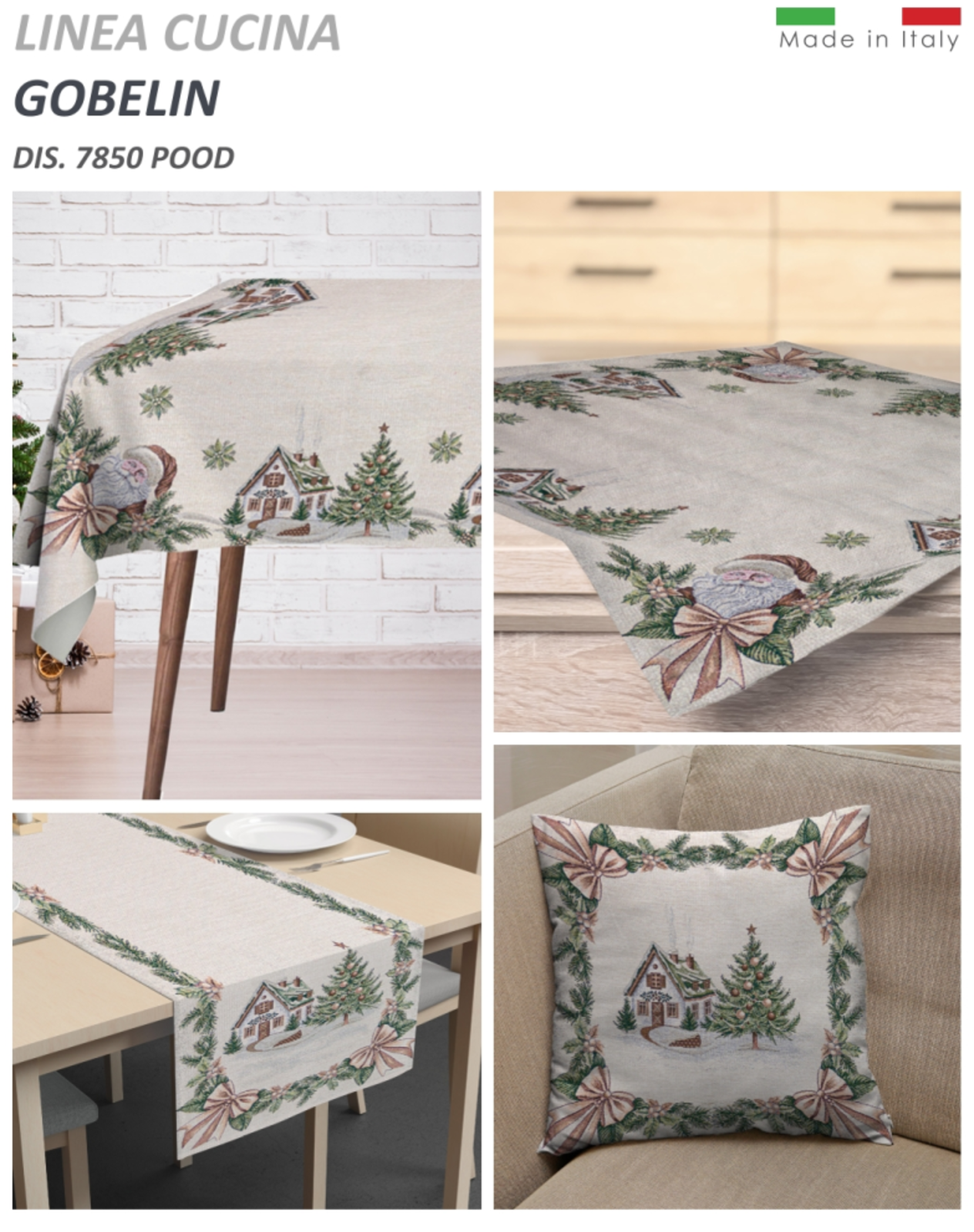 NATALE RUNNER GOBELIN 40X135 NOBRAND Ingrosso CASA NATALE Tellini S.r.l. Ingrosso Abbigliamento