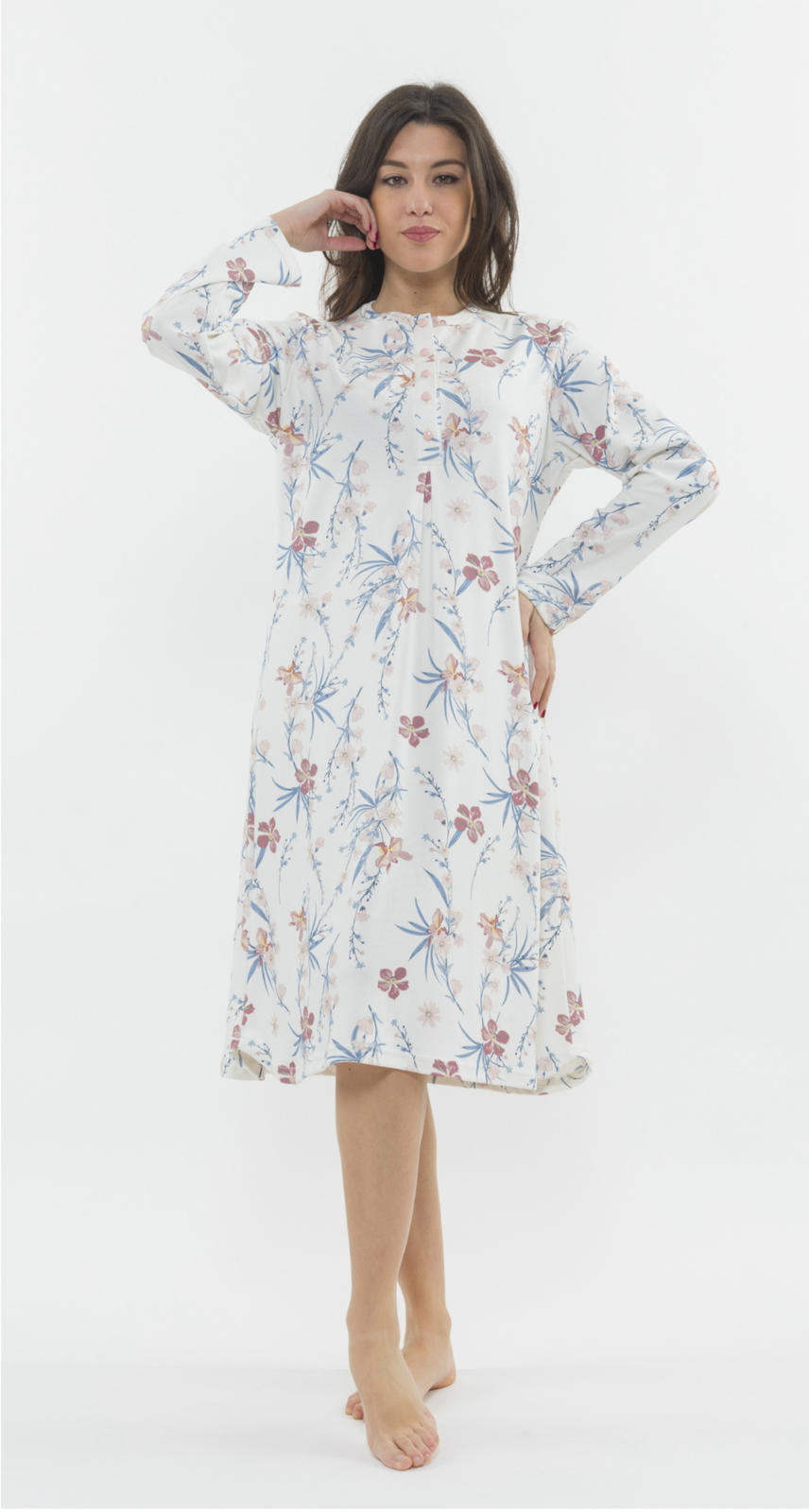CAMICIA NOTTE DONNA M/L H50005 Tellini S.r.l. Ingrosso Abbigliamento