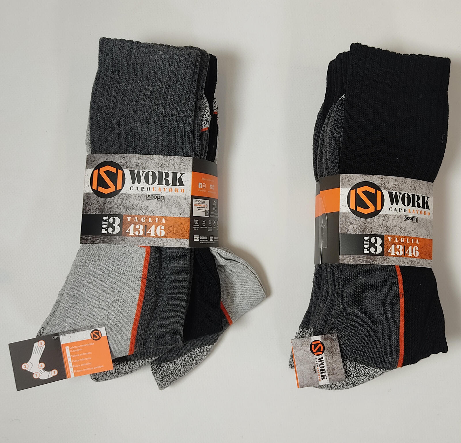 TRIS HERREN-KURZE SOCKE JOB01 WORK Tellini S.R.L. Großhandelskleidung