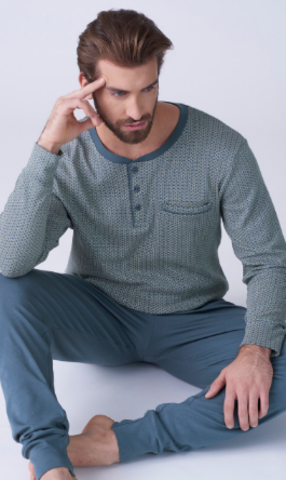 PIGIAMA SERAFINO UOMO M/L KF9306 Tellini S.r.l. Ingrosso Abbigliamento