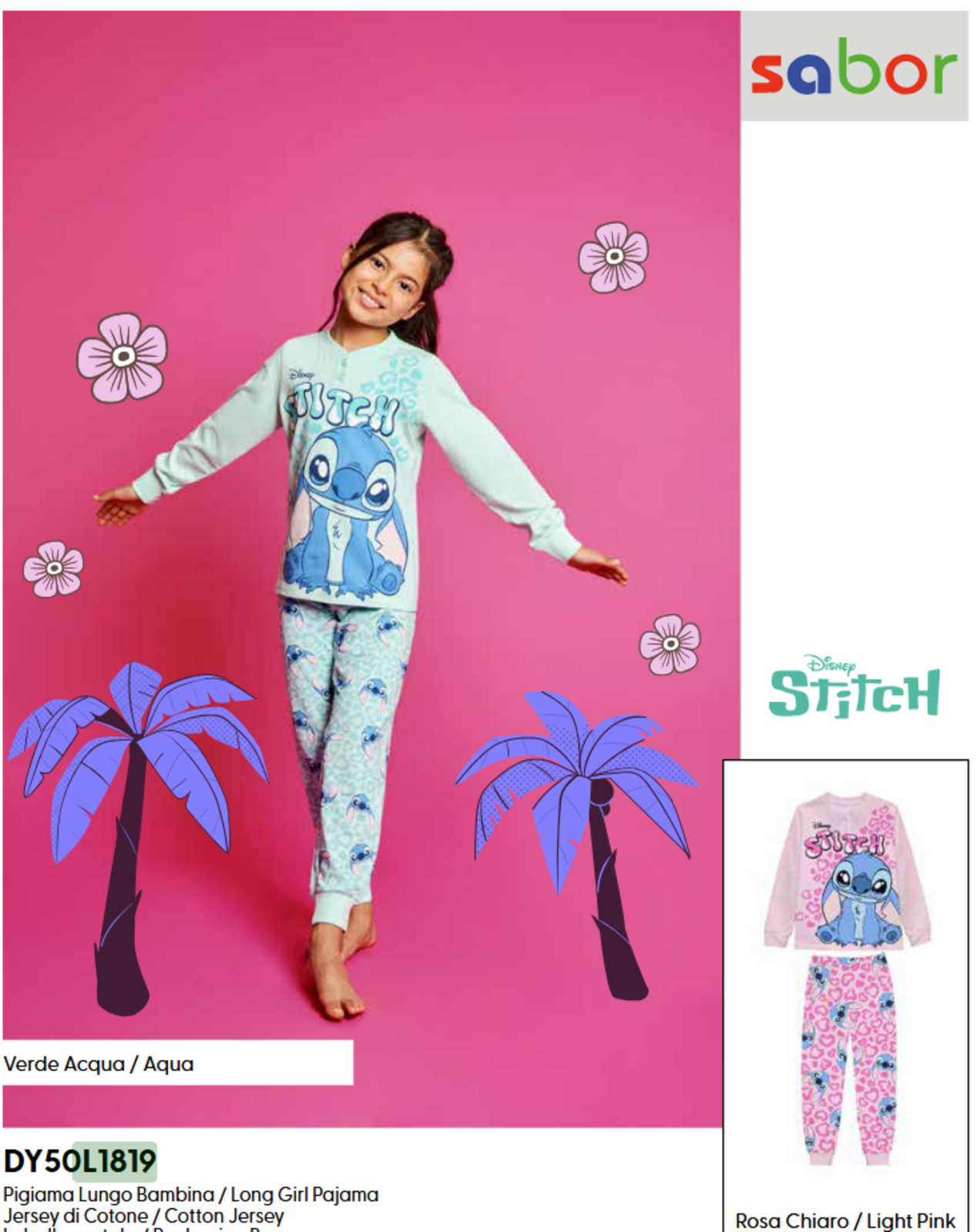 PIGIAMA BAMBINA M/L DY50L1819 Tellini S.r.l. Ingrosso Abbigliamento