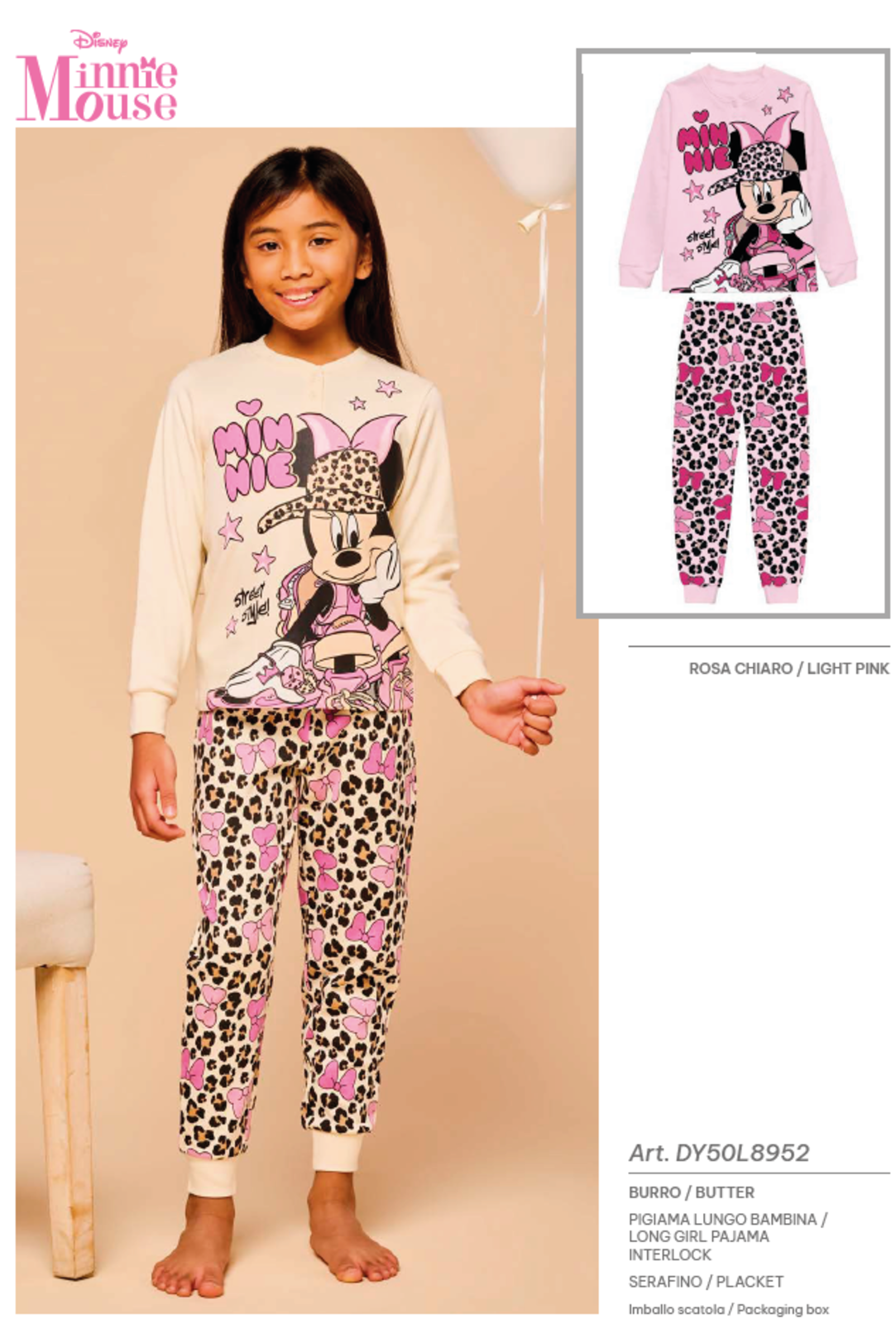 PIGIAMA BAMBINA M/L DY50L8952 Tellini S.r.l. Ingrosso Abbigliamento