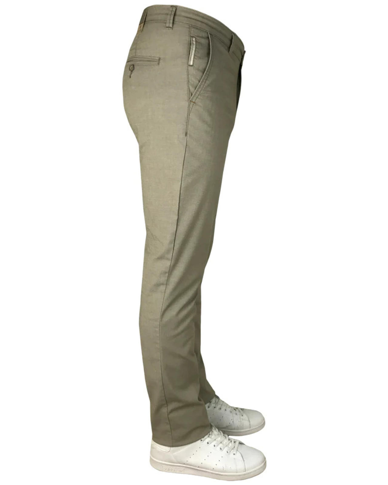 Pantalone uomo elastico in vita e tasconi in gabardina di cotone