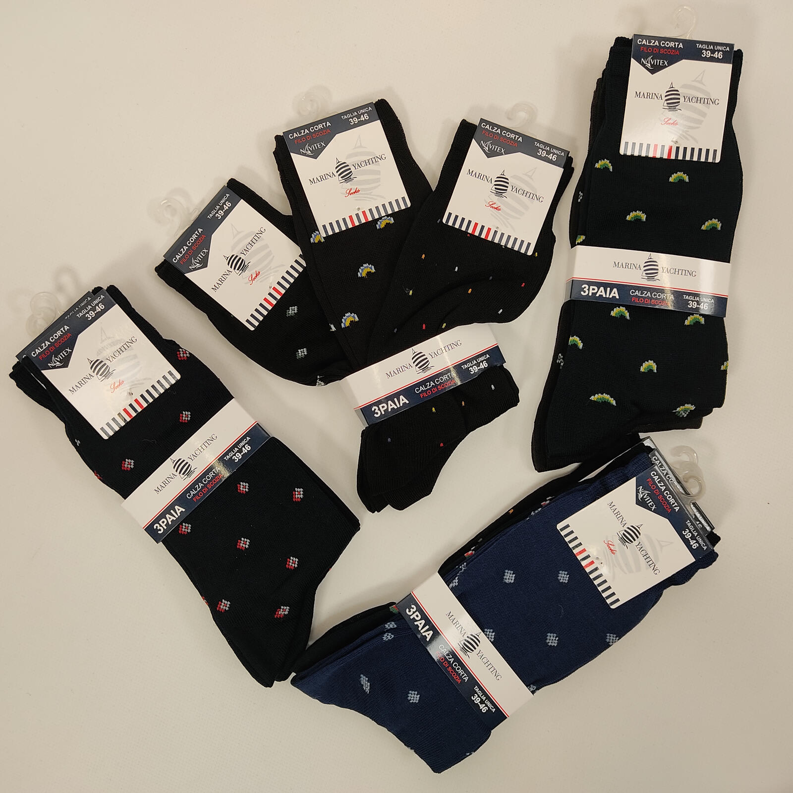 TRIS CALZINO CORTO UOMO MF320 Tellini S.r.l. Ingrosso Abbigliamento