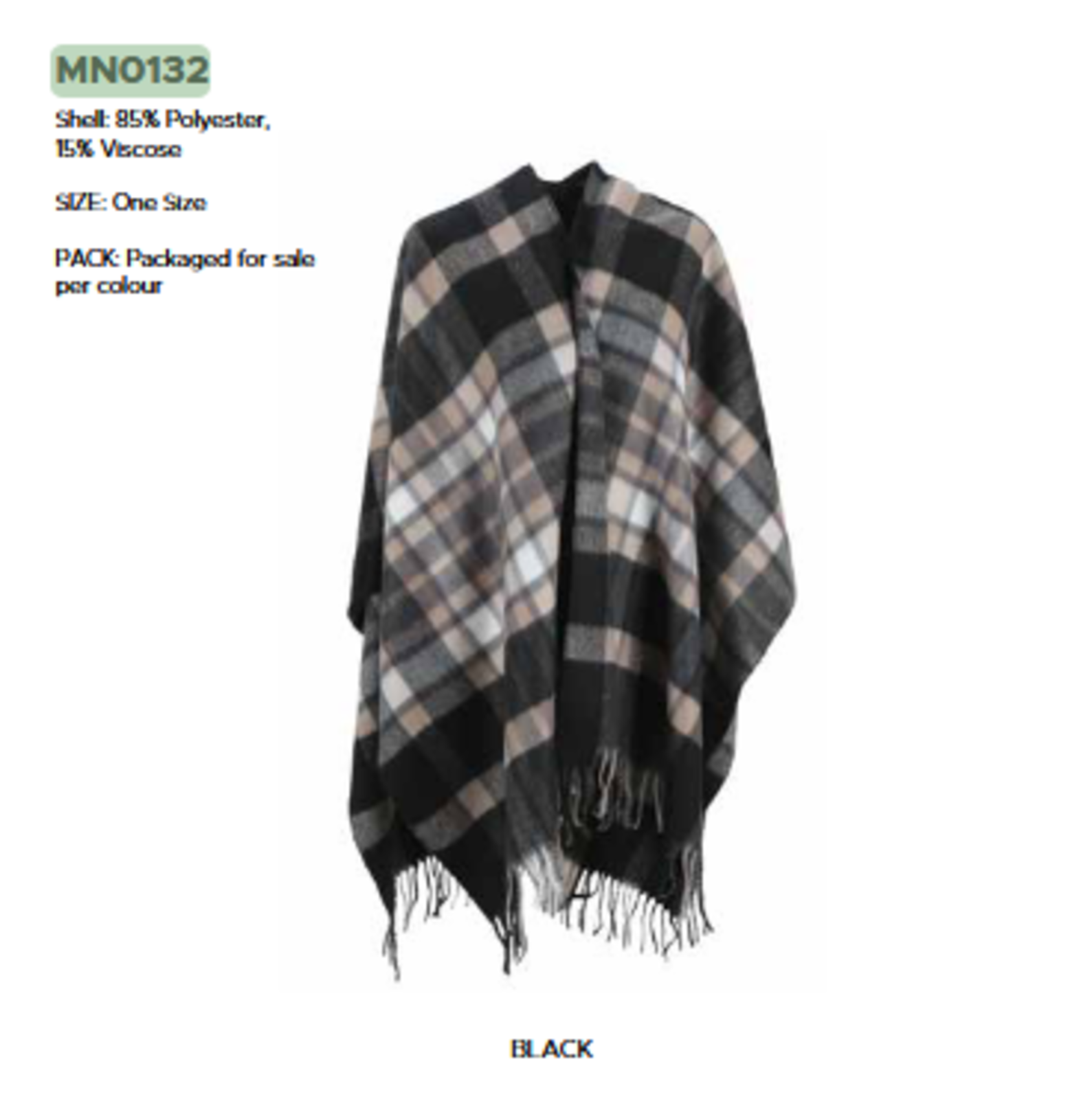 SCIARPA MANTELLA DONNA MN0132 Tellini S.R.L. Velkoobchodní oblečení