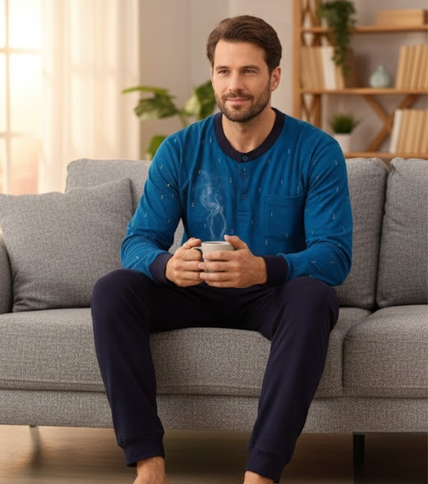 PIGIAMA SERAFINO UOMO M/L NPA090 Tellini S.r.l. Ingrosso Abbigliamento