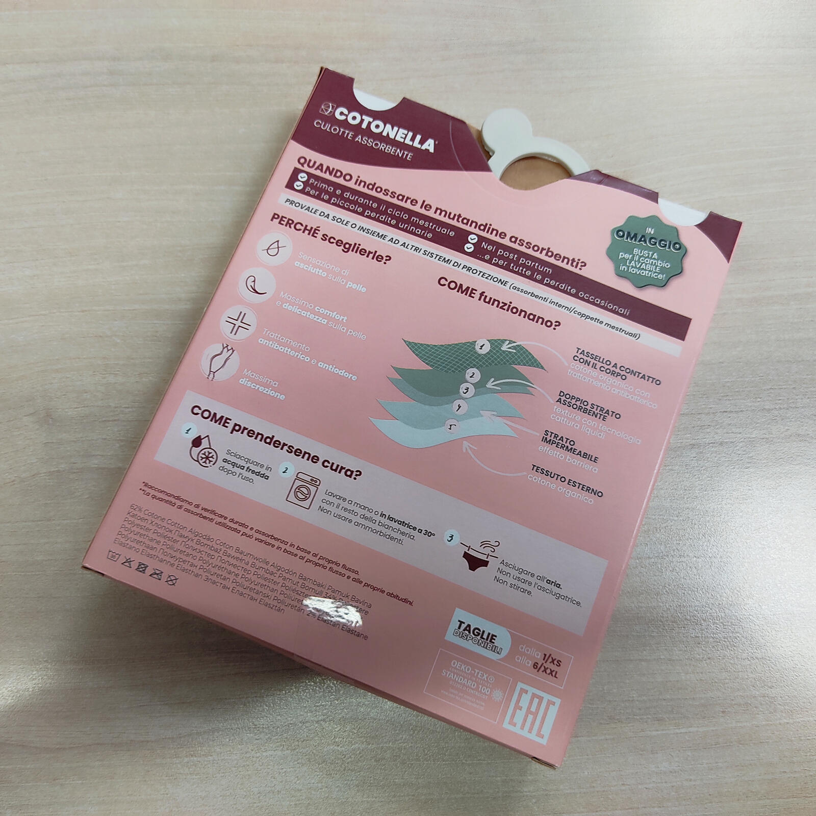 Mutande Mestruali Cotonella FloWear - Assorbenti Lavabili Per Flusso Abbondante, Nero, Taglie XS-3XL - Foto 5