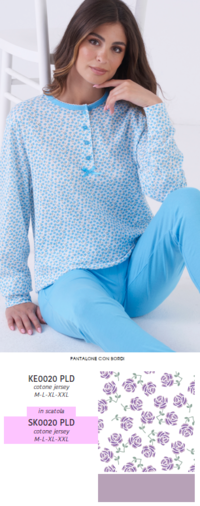 PIGIAMA SERAFINO DONNA M/L KE0020 Tellini S.r.l. Ingrosso Abbigliamento