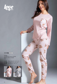 PIGIAMA DONNA M/L 111198 Tellini S.r.l. Ingrosso Abbigliamento