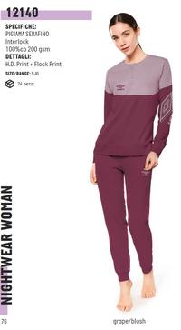 PIGIAMA SERAFINO DONNA M/L 12140 Tellini S.r.l. Ingrosso Abbigliamento