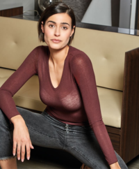 MAGLIA DONNA M/L 1466 CASHMERE SCOLLO V Tellini S.r.l. Ingrosso Abbigliamento