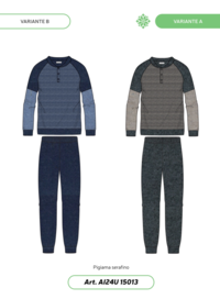PIGIAMA UOMO M/L 24UI15013 Tellini S.r.l. Ingrosso Abbigliamento