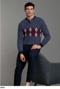 PIGIAMA UOMO M/L EP2272 Tellini S.r.l. Ingrosso Abbigliamento