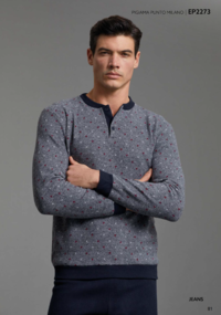 PIGIAMA UOMO M/L EP2273 Tellini S.r.l. Ingrosso Abbigliamento