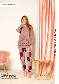 PIGIAMA SERAFINO DONNA M/L 25D25014 Tellini S.R.L. Großhandelskleidung
