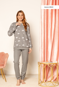 PIGIAMA SERAFINO DONNA M/L 25D25017 Tellini S.R.L. Großhandelskleidung