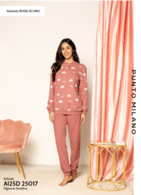 PIGIAMA SERAFINO DONNA M/L 25D25017 Tellini S.R.L. Großhandelskleidung