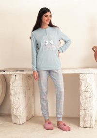 PIGIAMA DONNA M/L 24D25017 Tellini S.r.l. Ingrosso Abbigliamento
