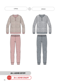 PIGIAMA DONNA M/L 24D25729 Tellini S.r.l. Ingrosso Abbigliamento