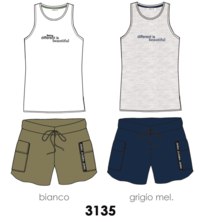DAMEN PYJAMA S/L 3135 Tellini S.R.L. Großhandelskleidung