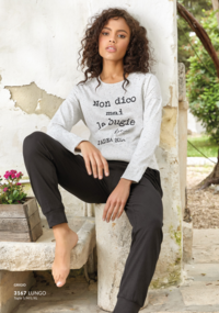 PIGIAMA DONNA M/L 3167 Tellini S.r.l. Ingrosso Abbigliamento