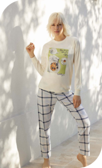 PIGIAMA SERAFINO DONNA M/L 3275 Tellini S.r.l. Ingrosso Abbigliamento