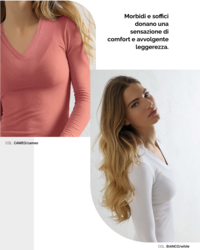 MAGLIA DONNA M/L 4069/C SCOLLO V COLORATA CASHMERE Tellini S.r.l. Ingrosso Abbigliamento