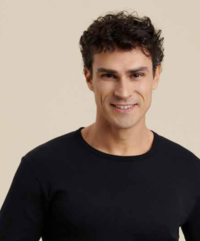 CORPO UOMO M/L 42009C NERO INTERLOCK Tellini S.r.l. Ingrosso Abbigliamento