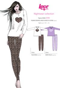 PIGIAMA DONNA M/L 43798 Tellini S.r.l. Ingrosso Abbigliamento