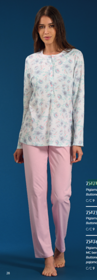 PIGIAMA SERAFINO DONNA M/L LR175171 Tellini S.r.l. Ingrosso Abbigliamento