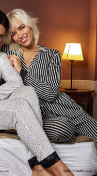 PIGIAMA APERTO DONNA M/L 5256 Tellini S.r.l. Ingrosso Abbigliamento