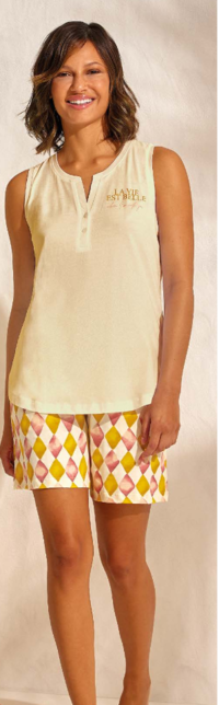 PIGIAMA DONNA S/L EP5288 Tellini S.r.l. Ingrosso Abbigliamento