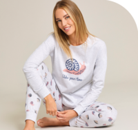 PIGIAMA DONNA M/L 5309  GIROCOLLO Tellini S.R.L. Großhandelskleidung
