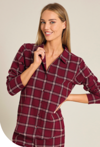 Offener Damenpyjama, Größe M/L, Artikelnummer 5314 Tellini S.R.L. Großhandelskleidung