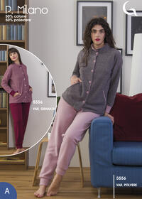 PIGIAMA APERTO DONNA M/L 5556 Tellini S.r.l. Ingrosso Abbigliamento