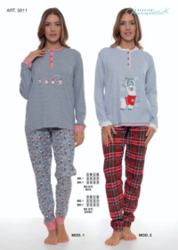 PIGIAMA NATALE DONNA M/L 5611 Tellini S.r.l. Ingrosso Abbigliamento