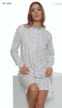 CAMICIA NOTTE DONNA M/L 5658 Tellini S.r.l. Ingrosso Abbigliamento